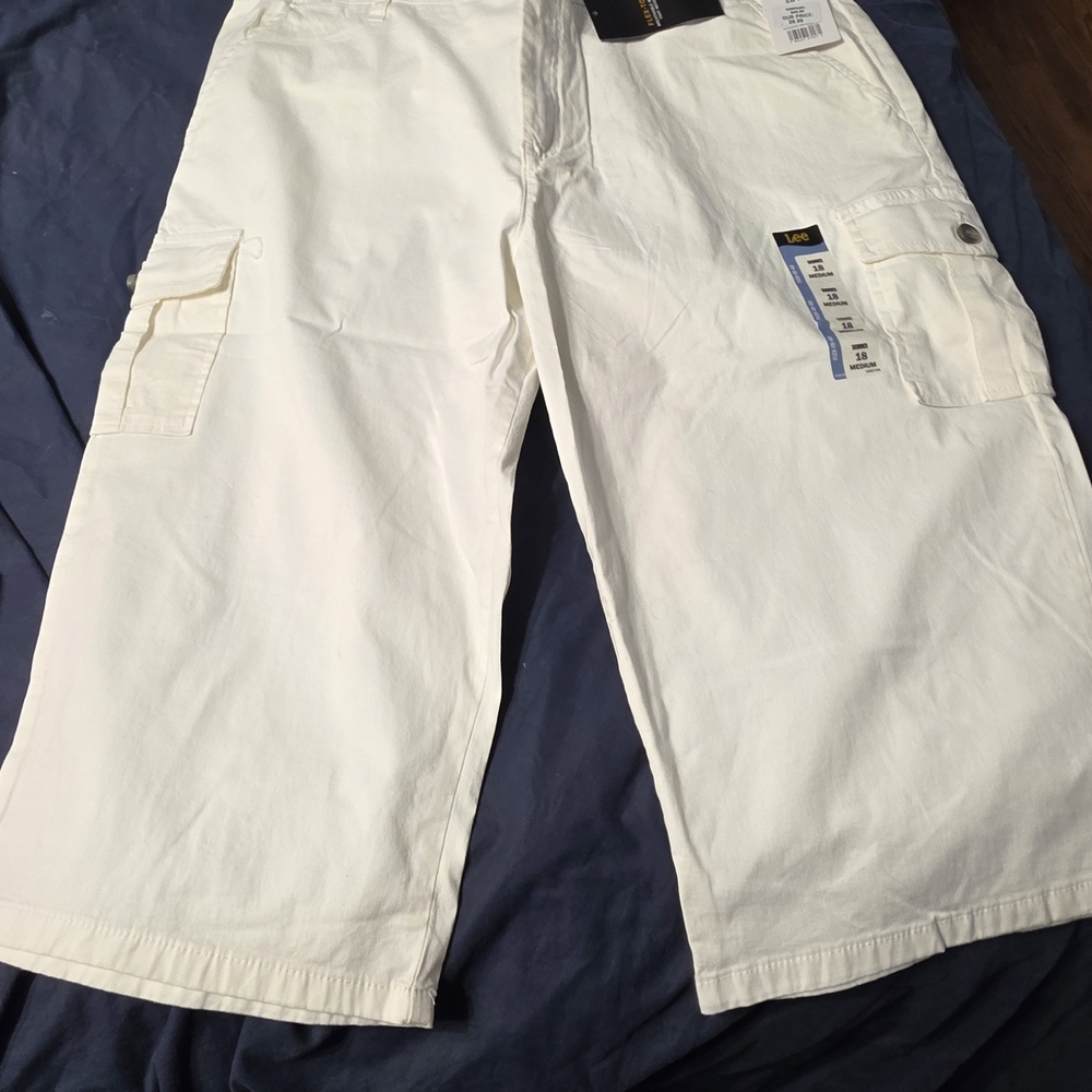 White Cargo Shorts